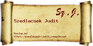 Szedlacsek Judit névjegykártya